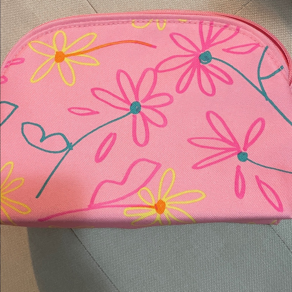 Clinique Pink Floral Cosmetic Bag - Picture 4 of 6